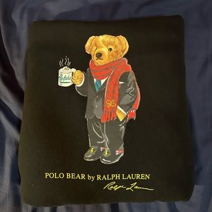 Polo Ralph Lauren Hoodie - Suited Polo Bear with Plaid Scarf and Mug